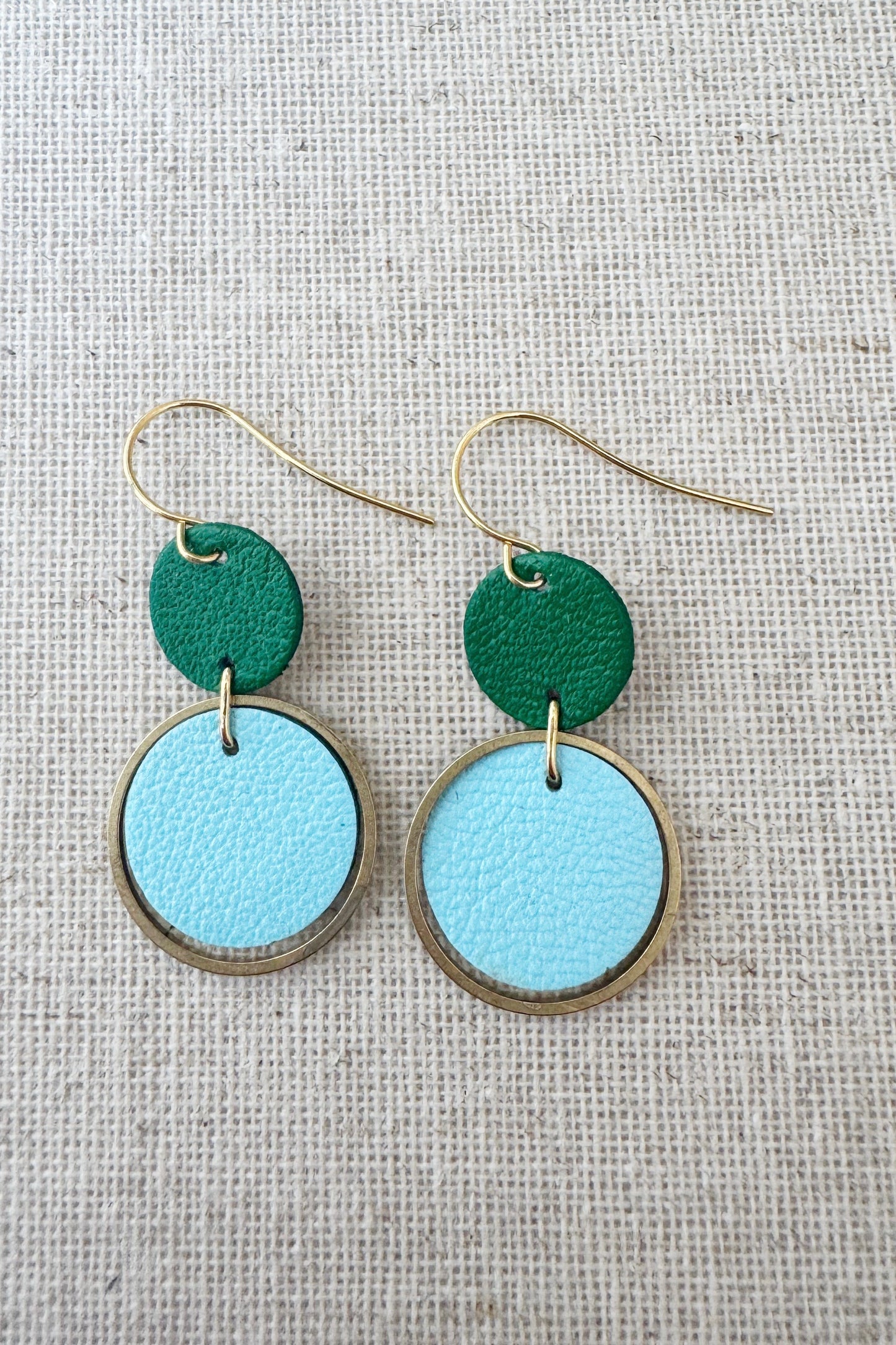 Two-Tone Orbit Earrings - several colour options
