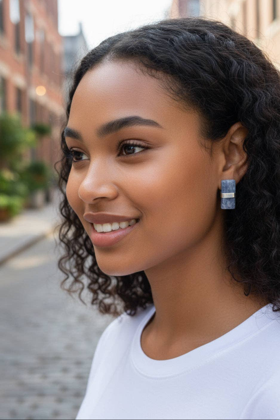 Blue Moon Stud Earrings