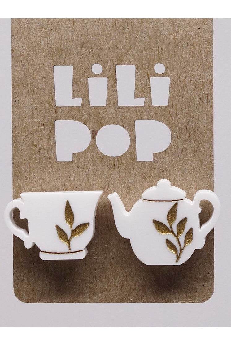 Lili0984 Teapot Stud Earrings