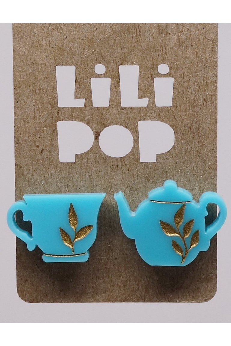 Lili0984 Teapot Stud Earrings