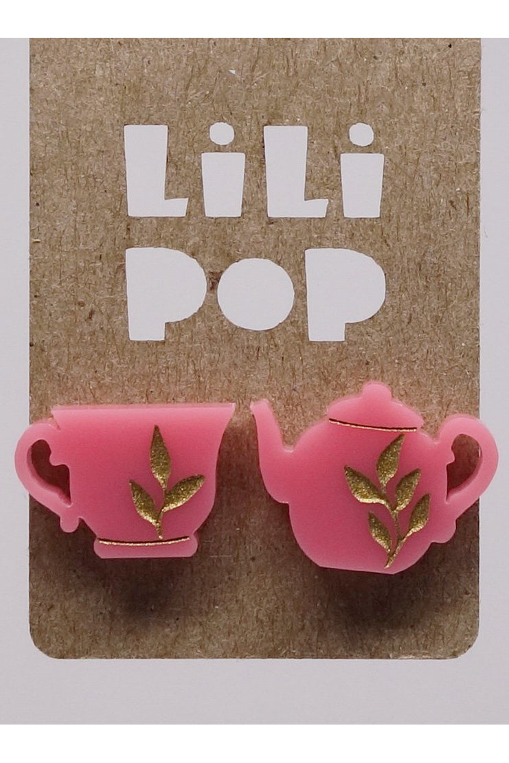 Lili0984 Teapot Stud Earrings