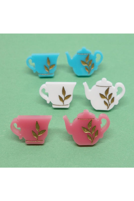 Lili0984 Teapot Stud Earrings