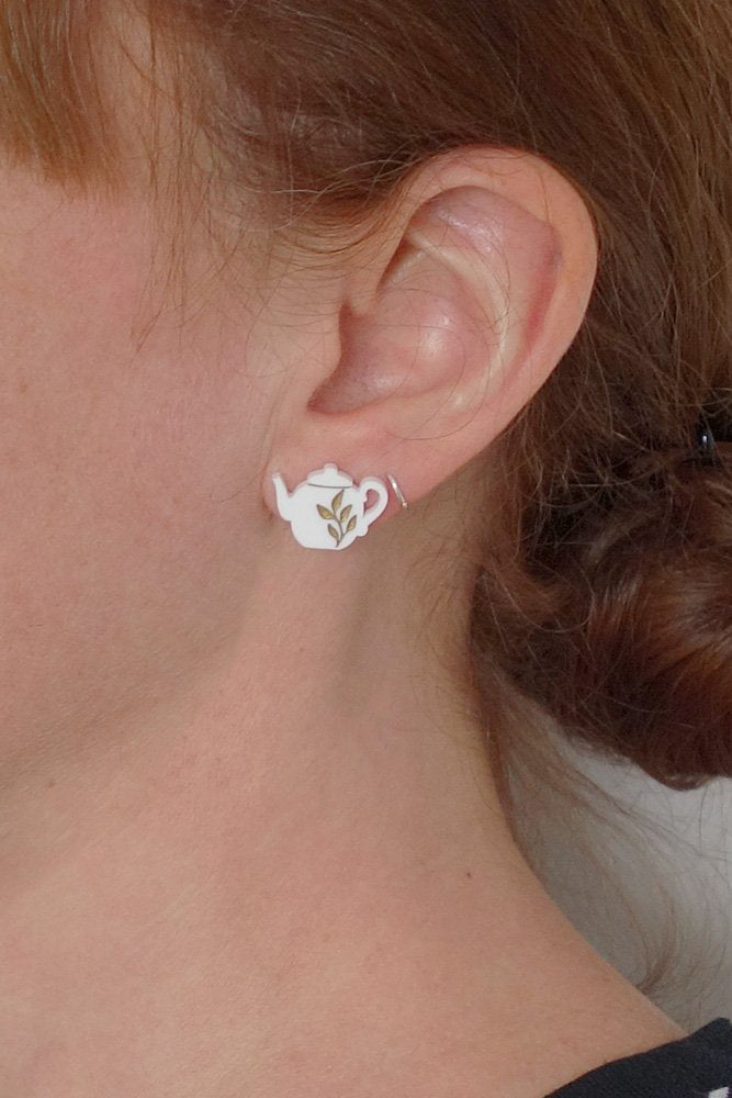 Lili0984 Teapot Stud Earrings
