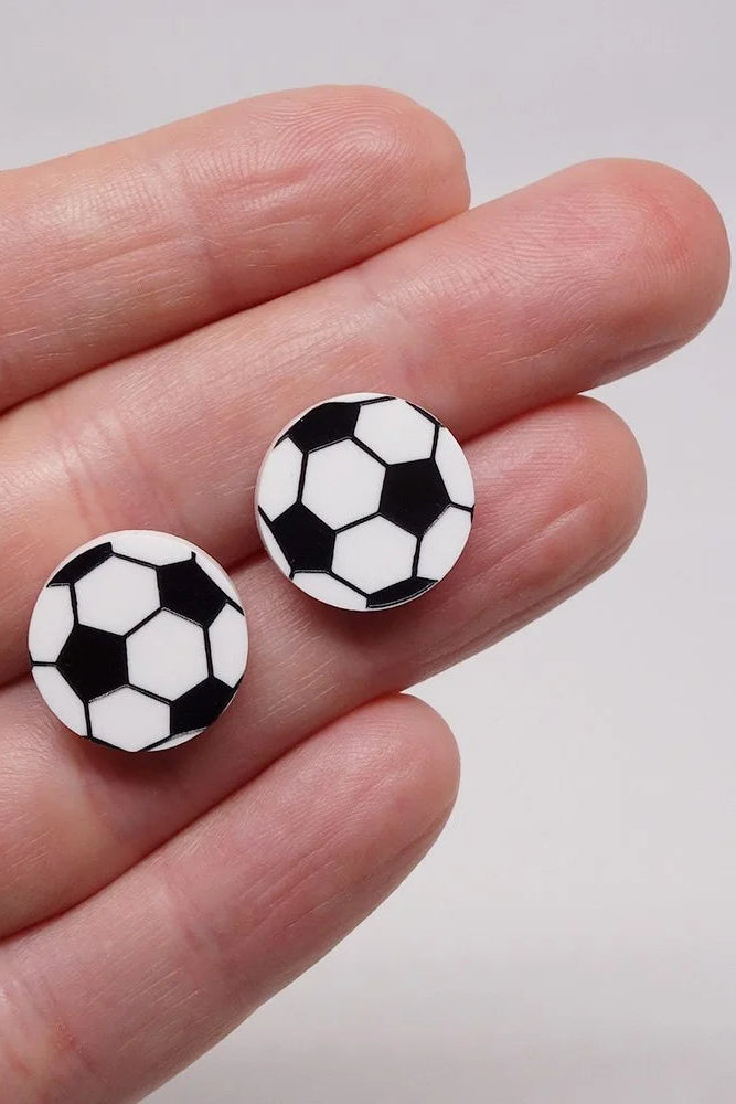 Lili0582 Soccer Stud Earrings