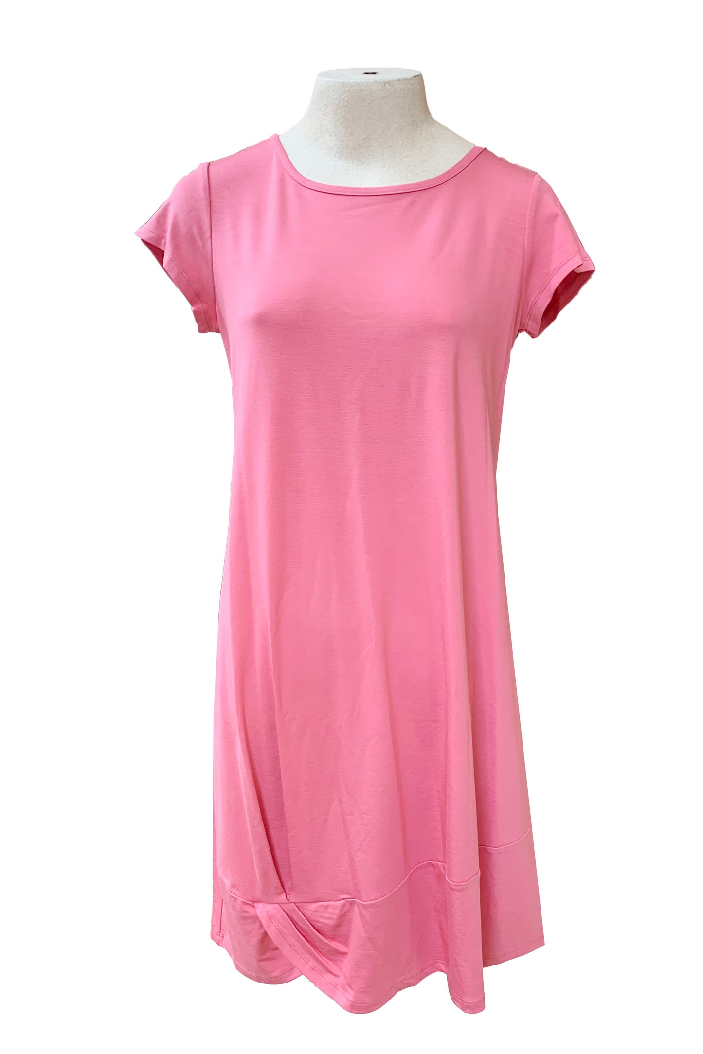The Catreena Dress in Sorbet by Pure Essence is shown on a mannequin against a white background