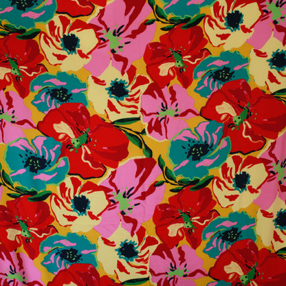 Lindley Maxi Dress by Mandala, Pink Bloom fabric swatch