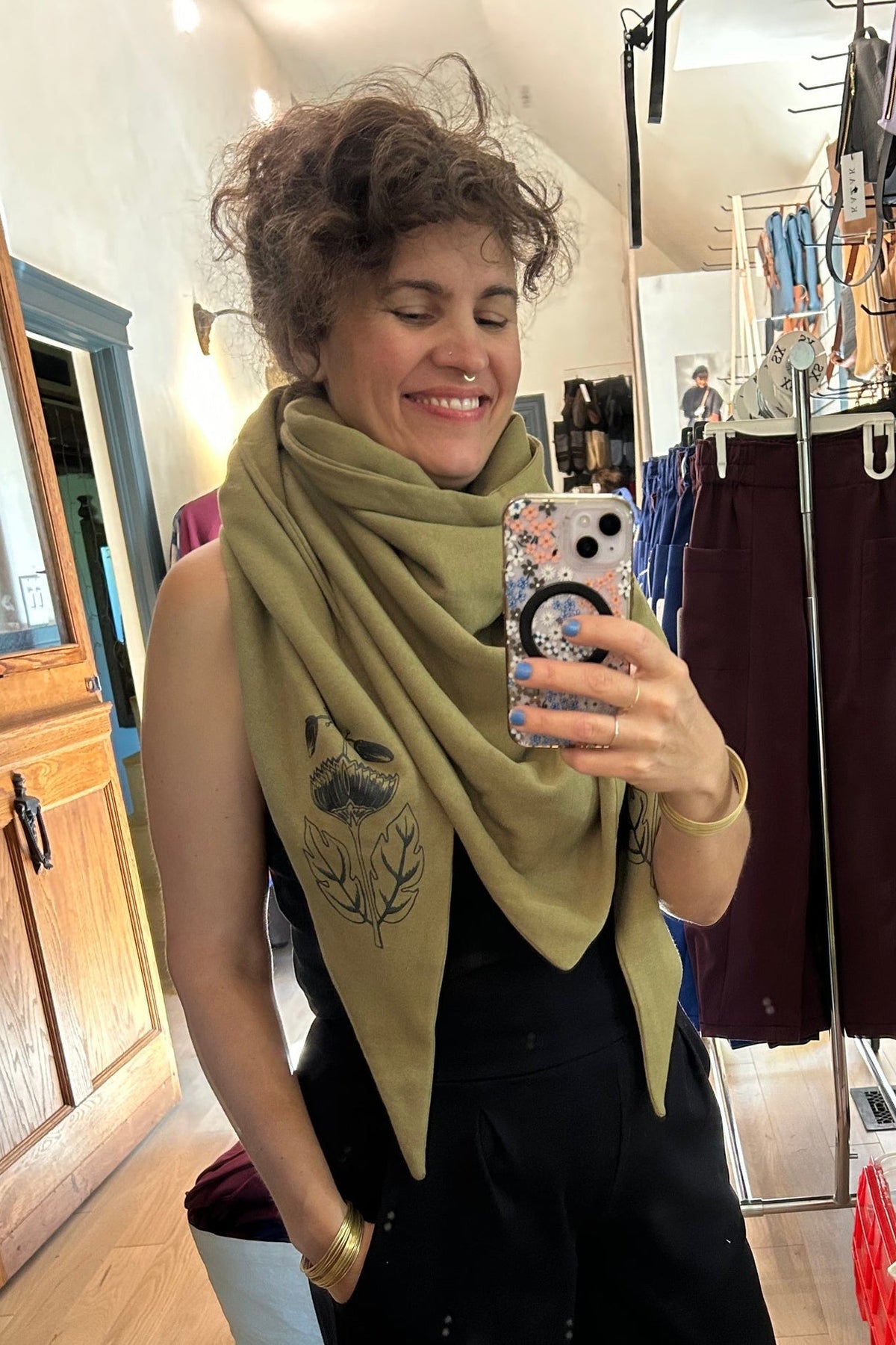 Triangle Scarf - Screen Printed