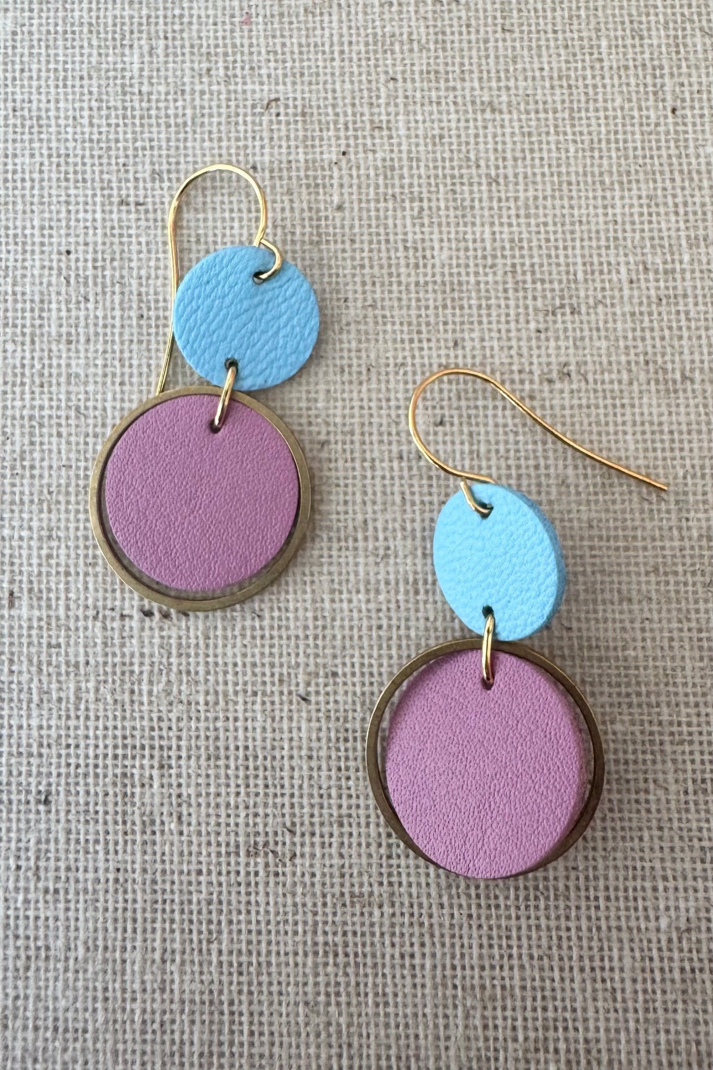 Two-Tone Orbit Earrings - several colour options