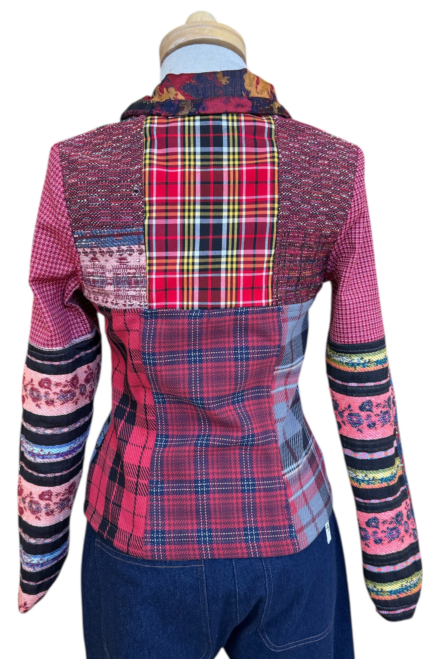 Fall/Winter Short Mosaique Multicolour Reversible Jacket Size 6