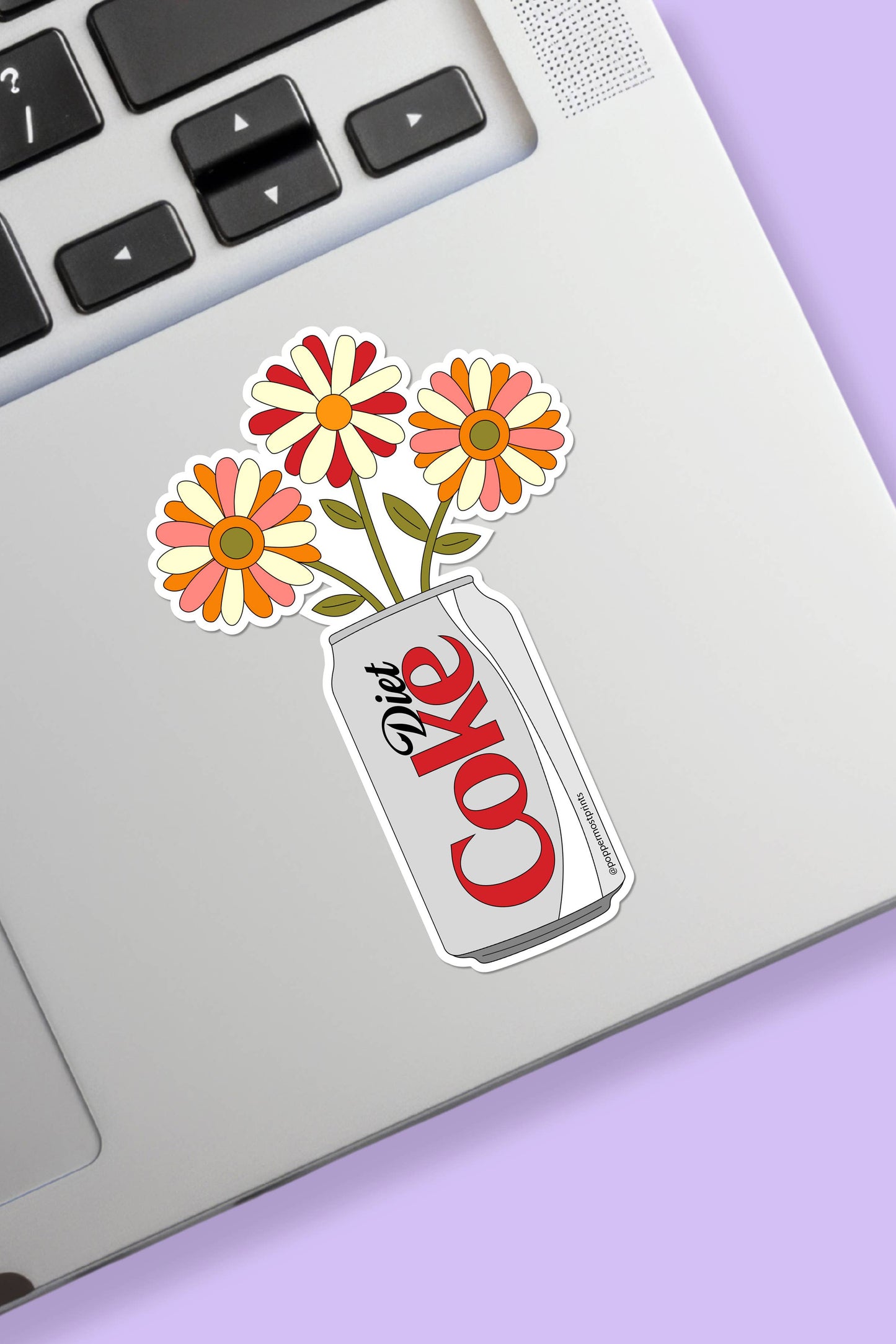 Diet Coke Flowers Sticker