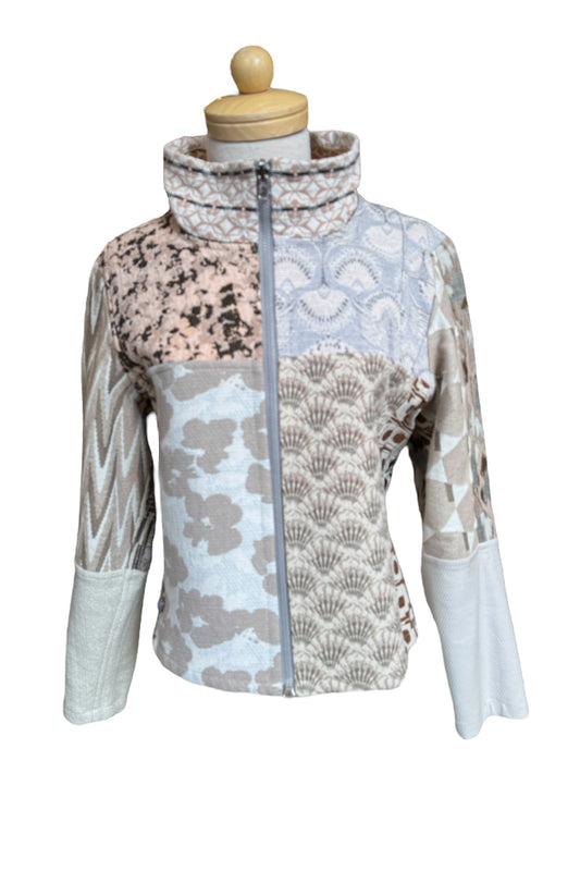 Mosaique OOAK Reversible Jacket Size 12 Beige