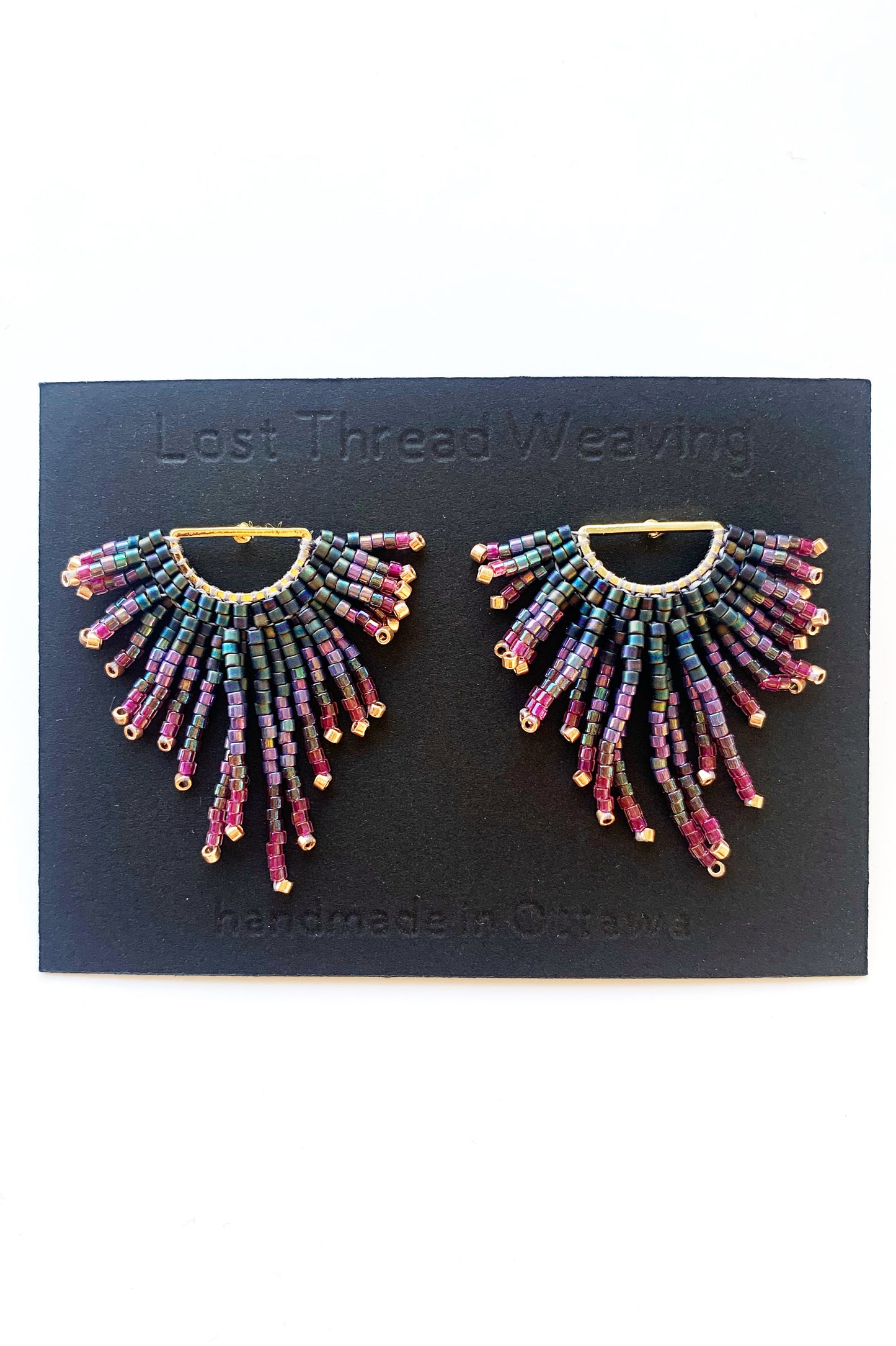 Zelda Beaded Fringe Stud Earrings - MADE TO ORDER