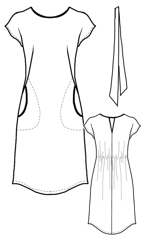Beatrice Shift Dress by Mandala, designer sketch