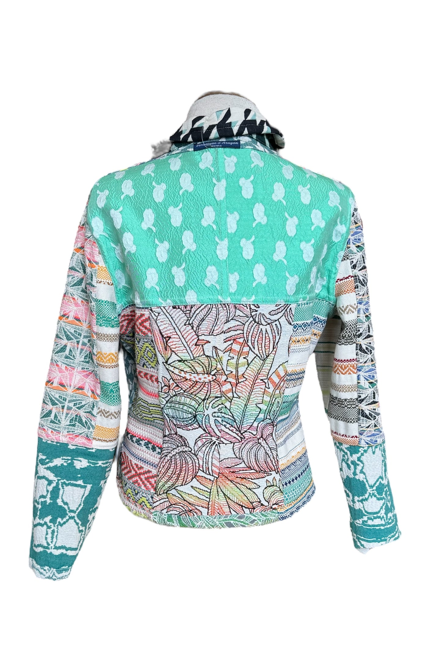 Mosaique OOAK Reversible Jacket Size 10 Neons Green
