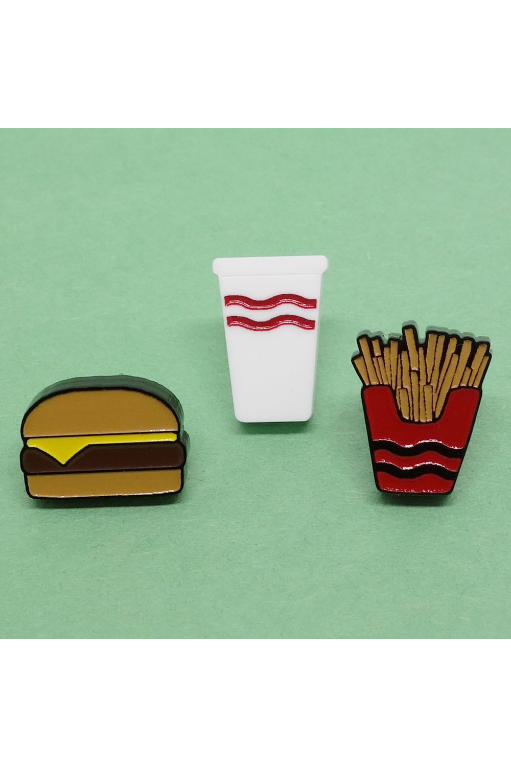 Lili1027 Burger Trio Studs