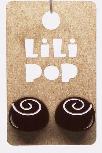 Lili0819 Chocolate Stud Earrings