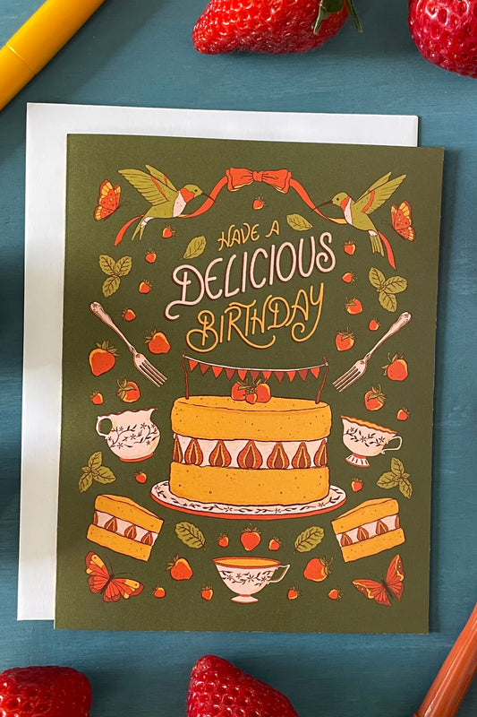 Cottagecore Delicious Birthday Card