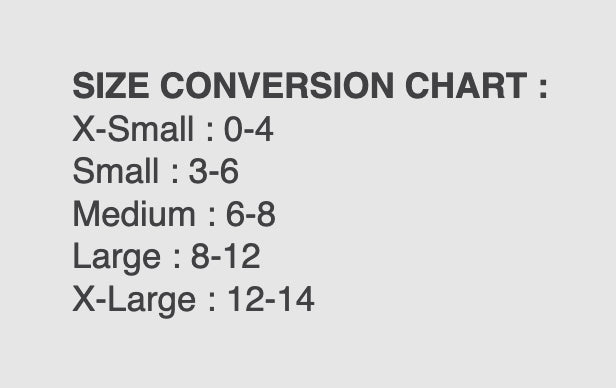 Dinh Ba Size Chart