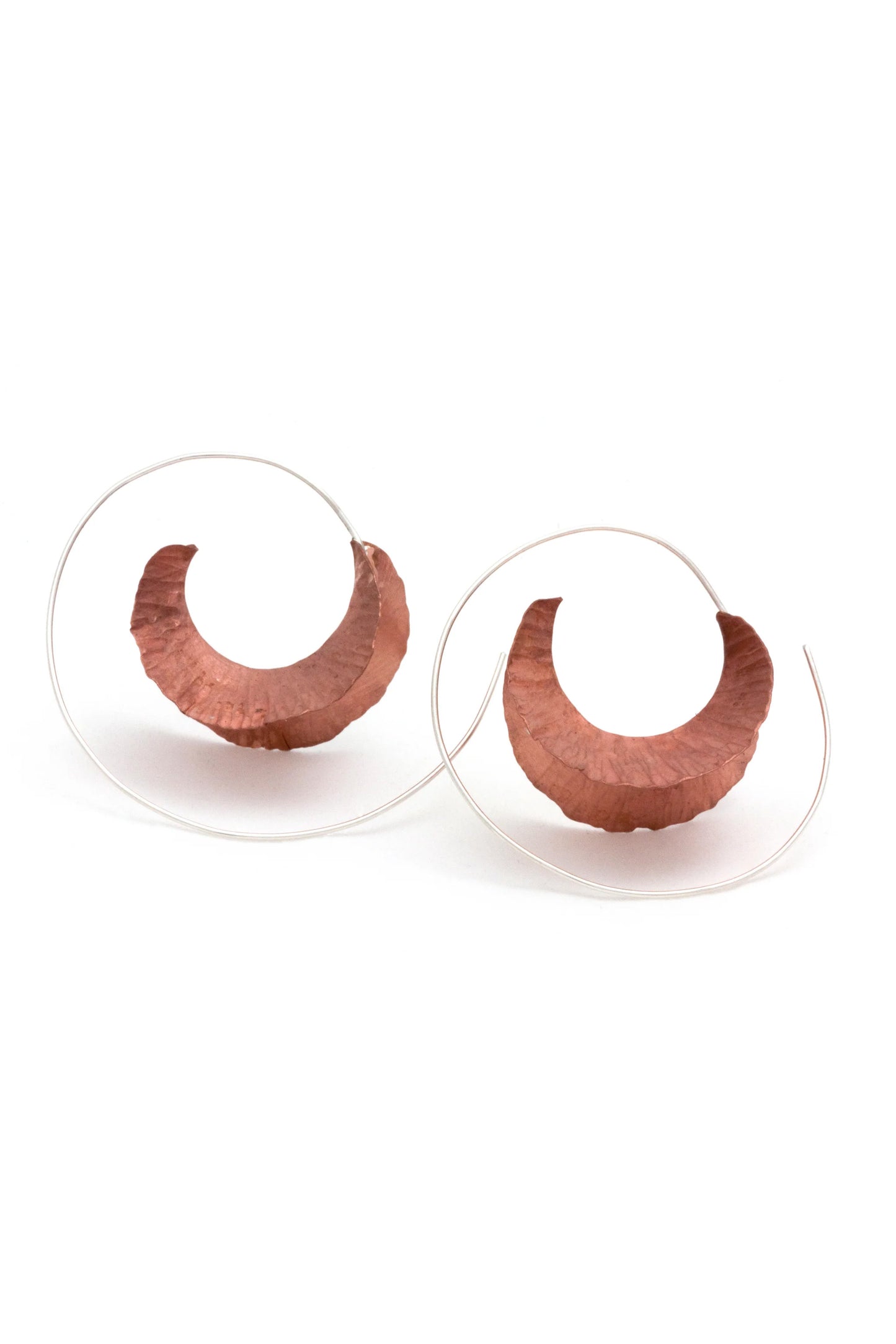 Forge Twist Earrings (Copper & Sterling Silver)