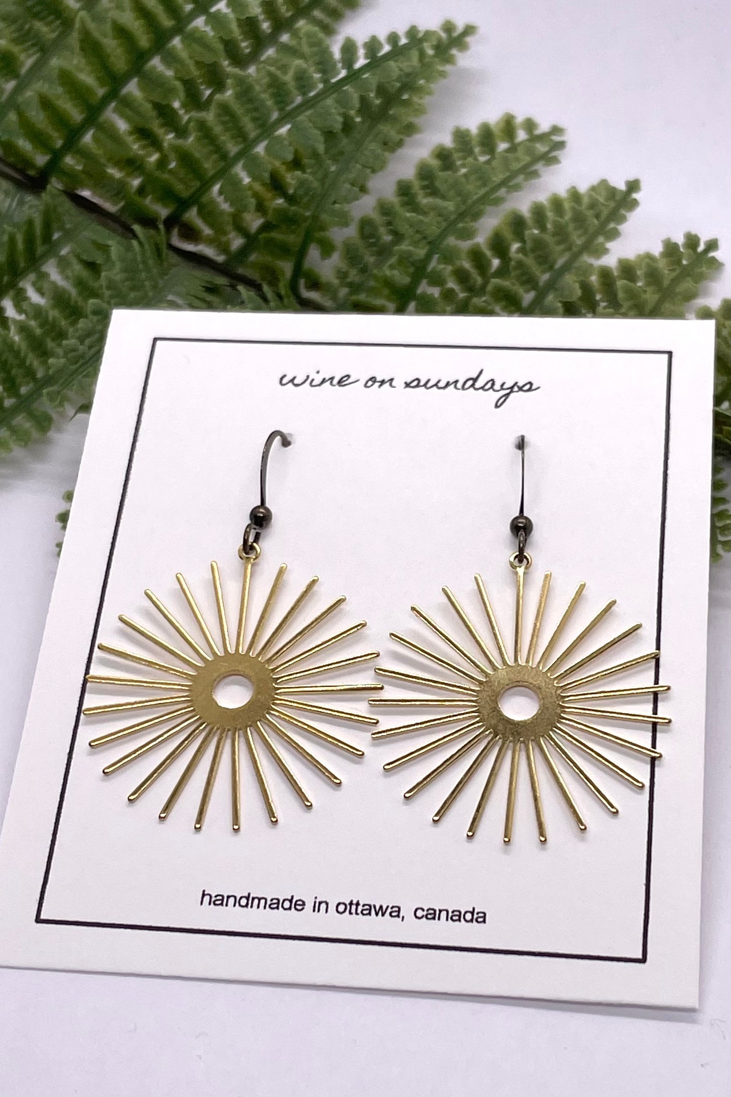 Camilla Short Brass Earrings