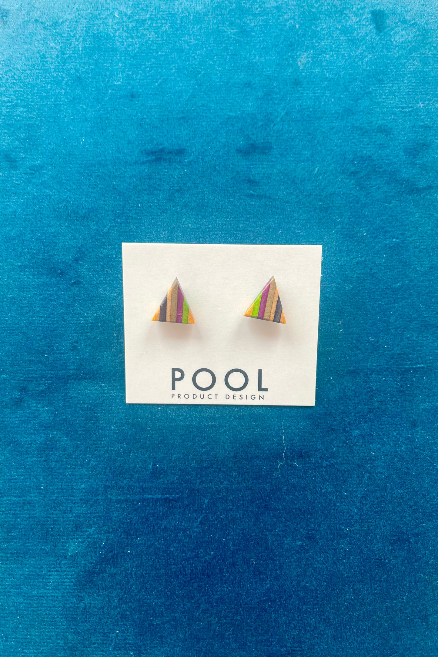 Triangle Repurposed Skateboard Stud Earrings
