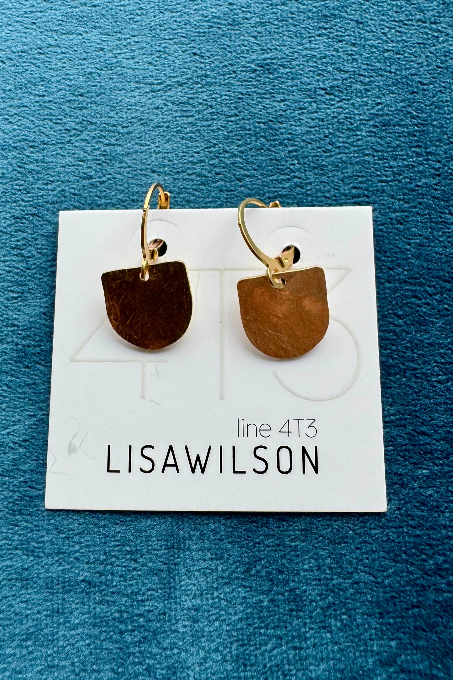 Brass D-Shape Earrings