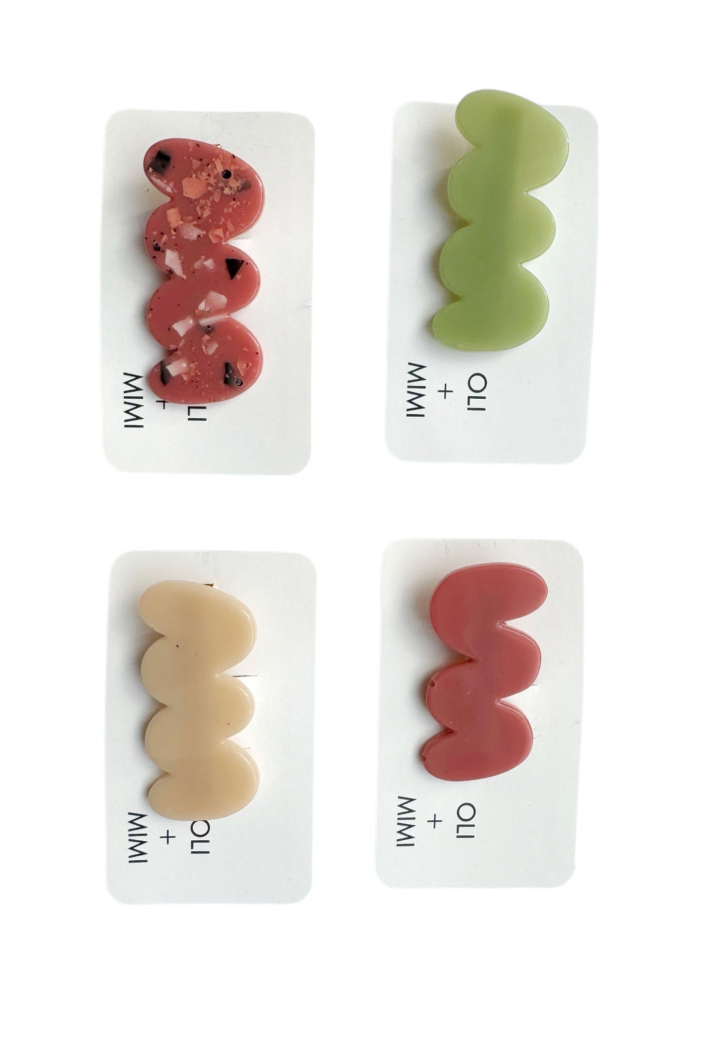 Resin Hair Clips - SQUIGGLE