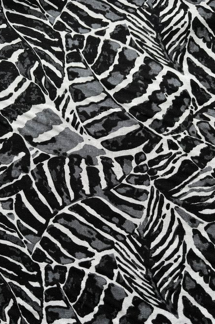 Maura Dress by Tangente, Black Print fabric swatch