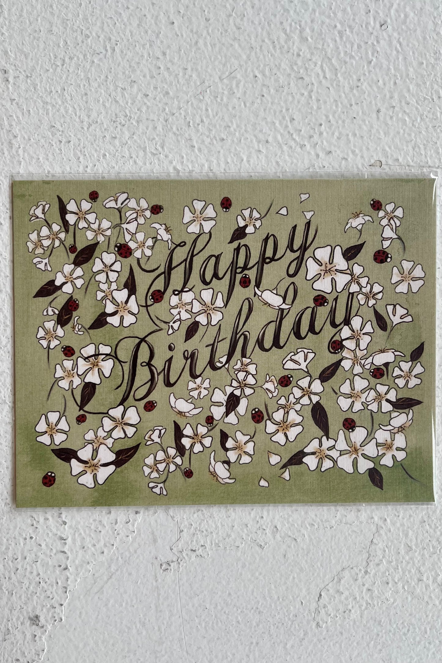 Happy Birthday - Ladybug Garden Card
