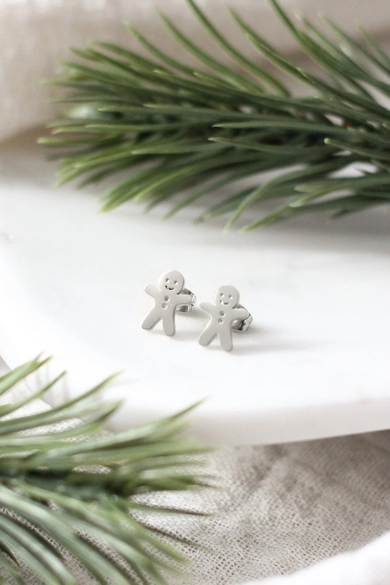 Mini Gingerbread Man Earrings