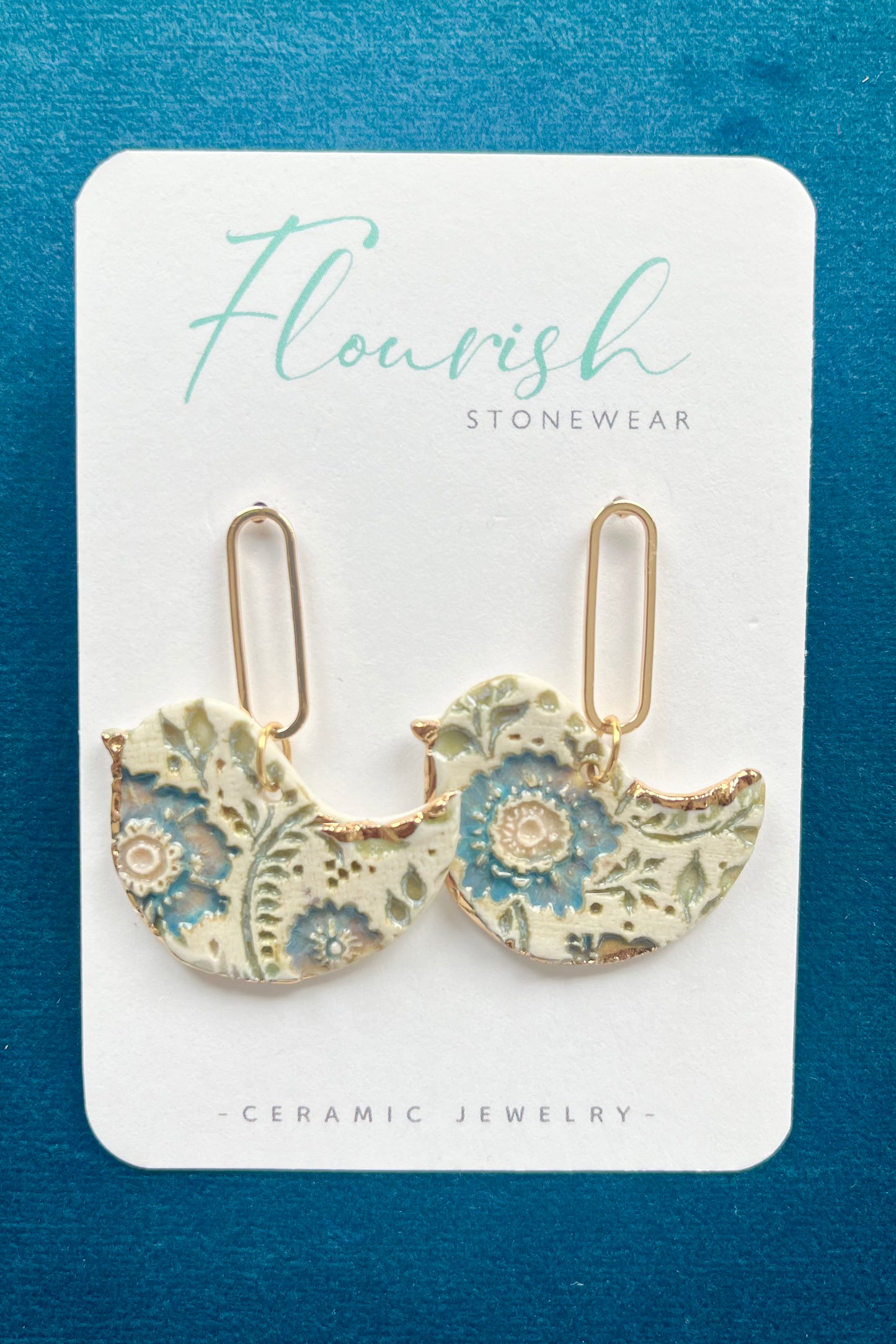 Whimsical Bird Dangle Earrings