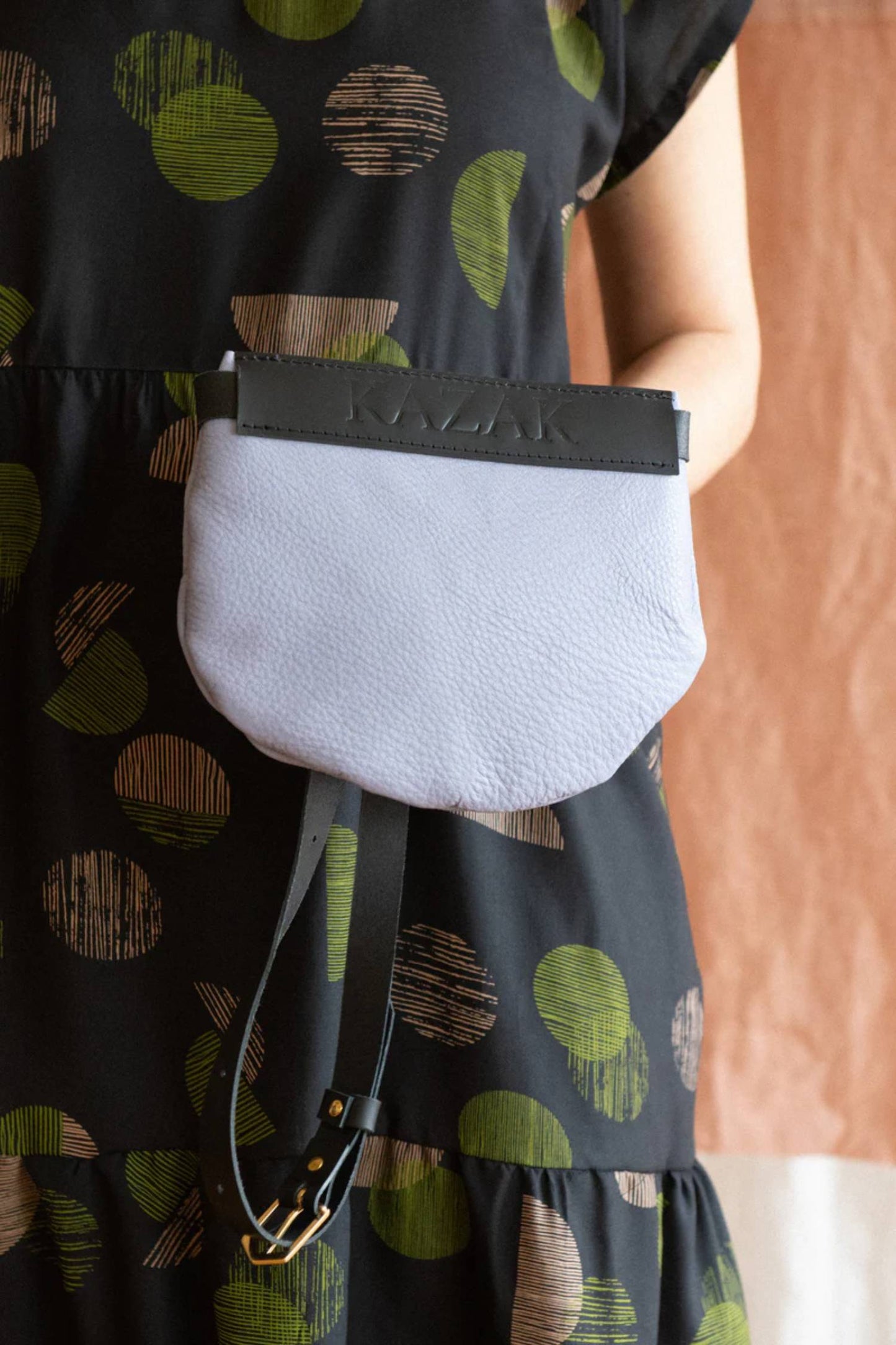 Bowie Pouch Belt by Kazak, Lilac, recycled leather