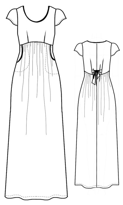 Lindley Maxi Dress by Mandala, designer sketch