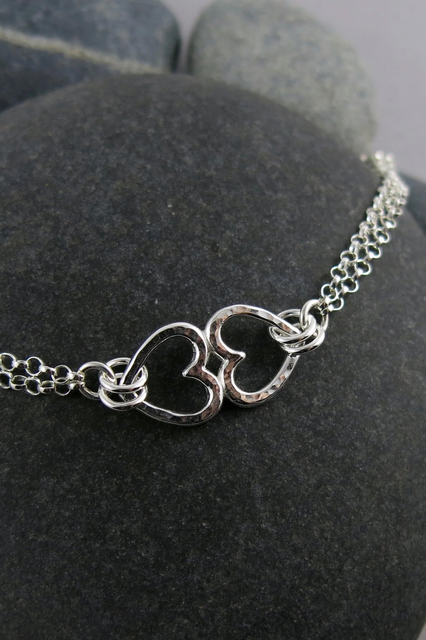 Open Hearts Duo Bracelet • Sterling Silver