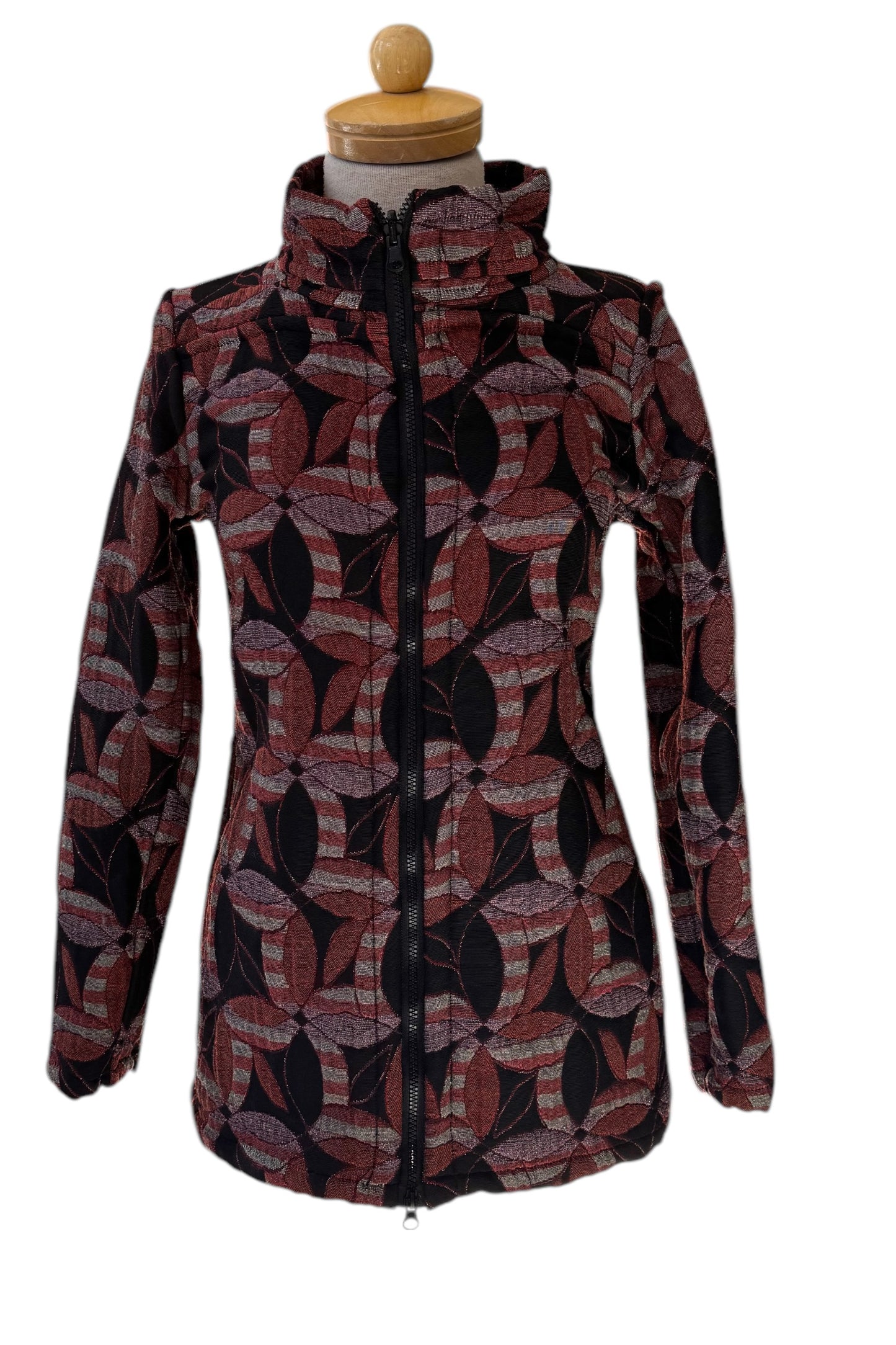 3/4 Reversible Jacket Mosaic Flowers