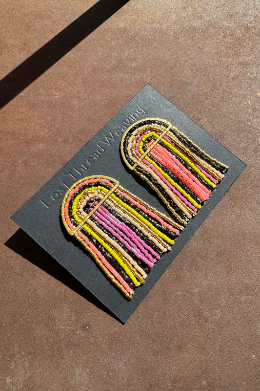 Neon Rainbow Stud Fringe
