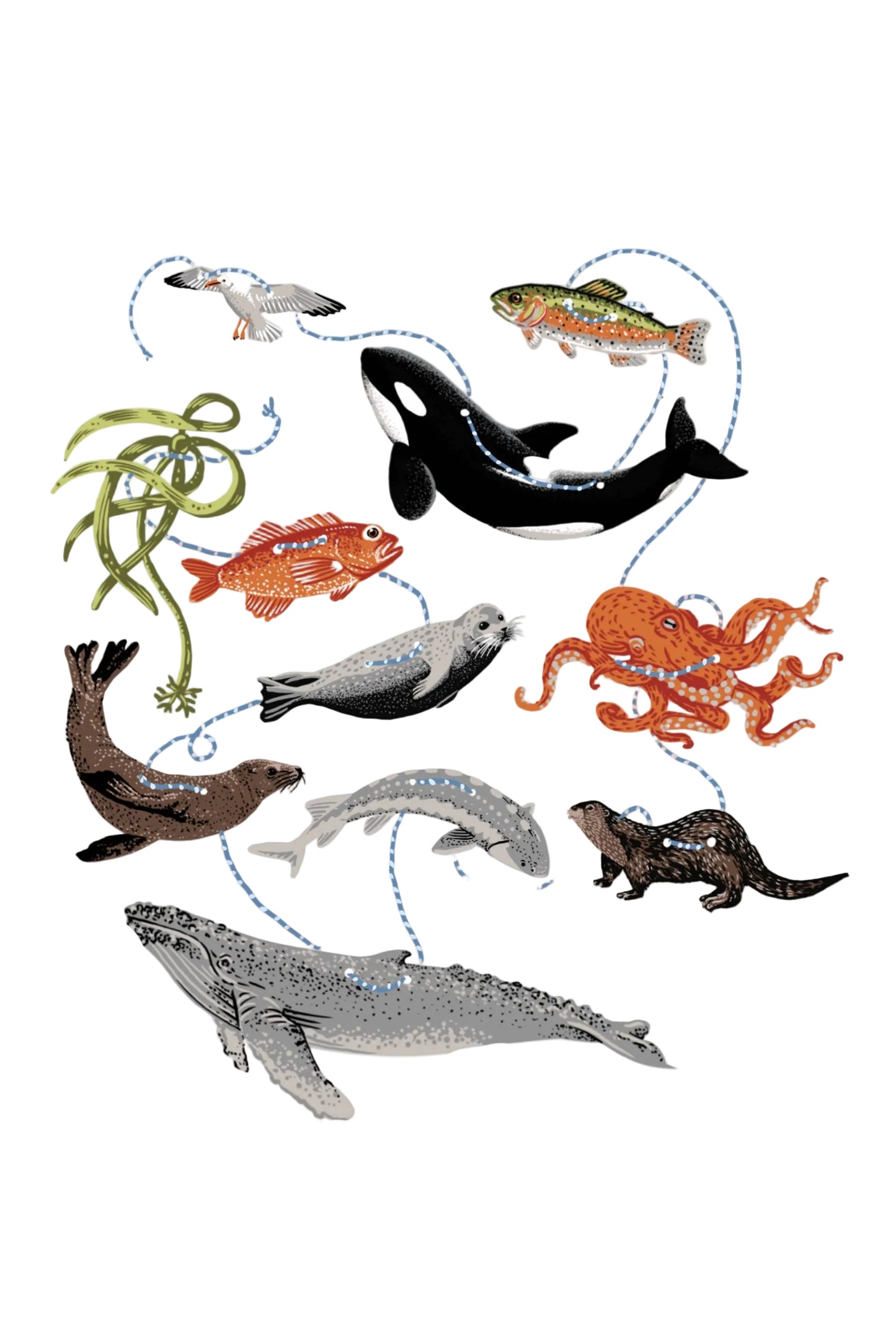 Salish Sea Paper Garland