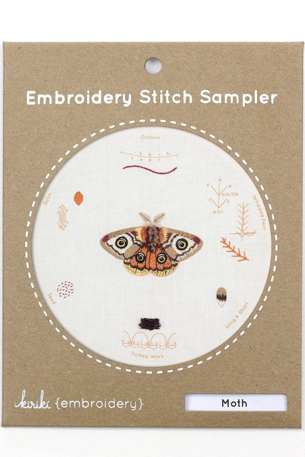Moth - Embroidery Stitch Sampler