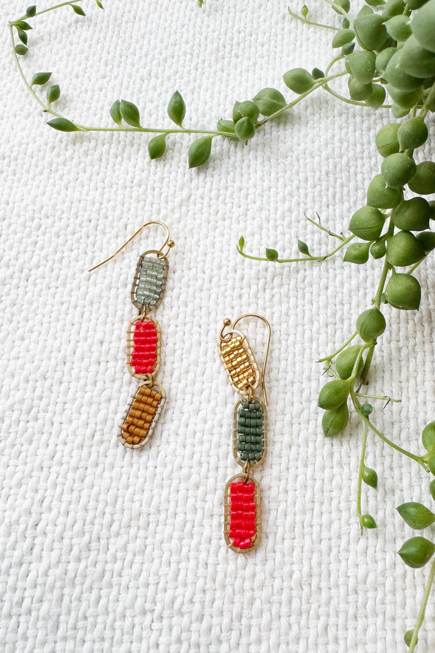 Mini Freya 3 link Chain Dangle Earrings