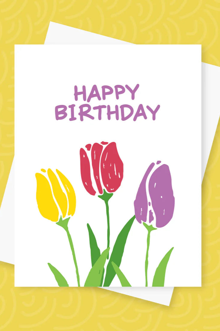 Tulip Birthday Card
