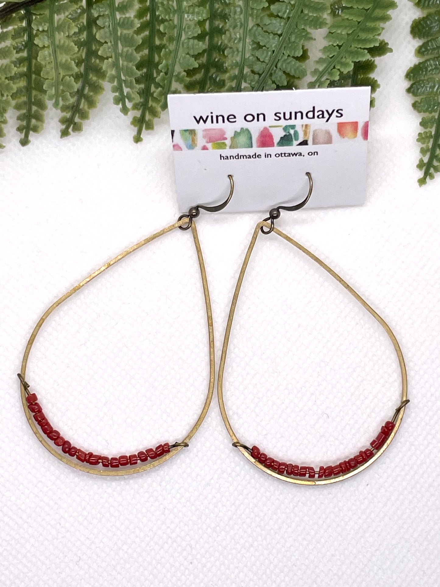 Andrea Large Beaded Teardrops