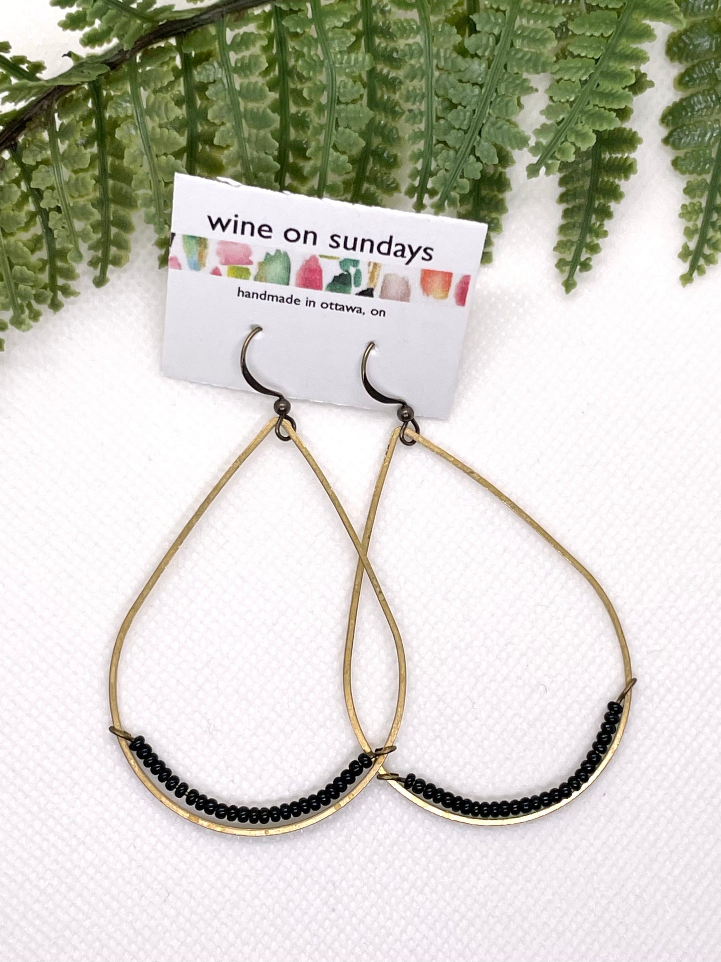 Andrea Large Beaded Teardrops