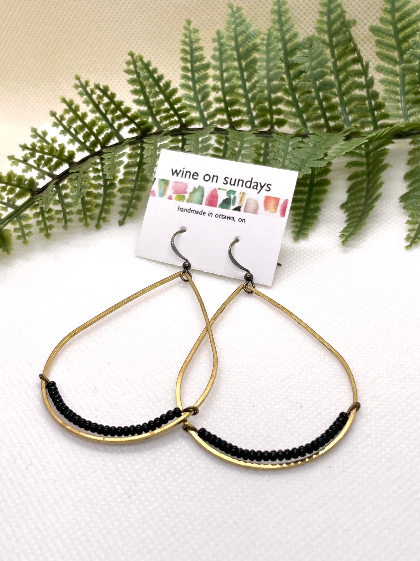 Andrea Large Beaded Teardrops