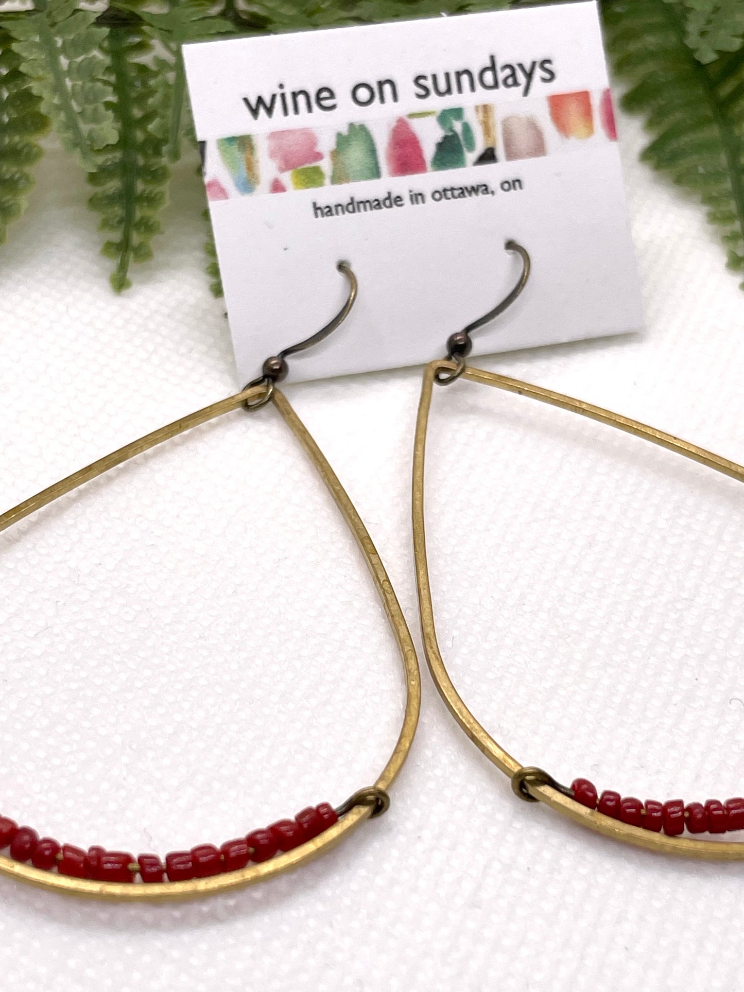 Andrea Large Beaded Teardrops