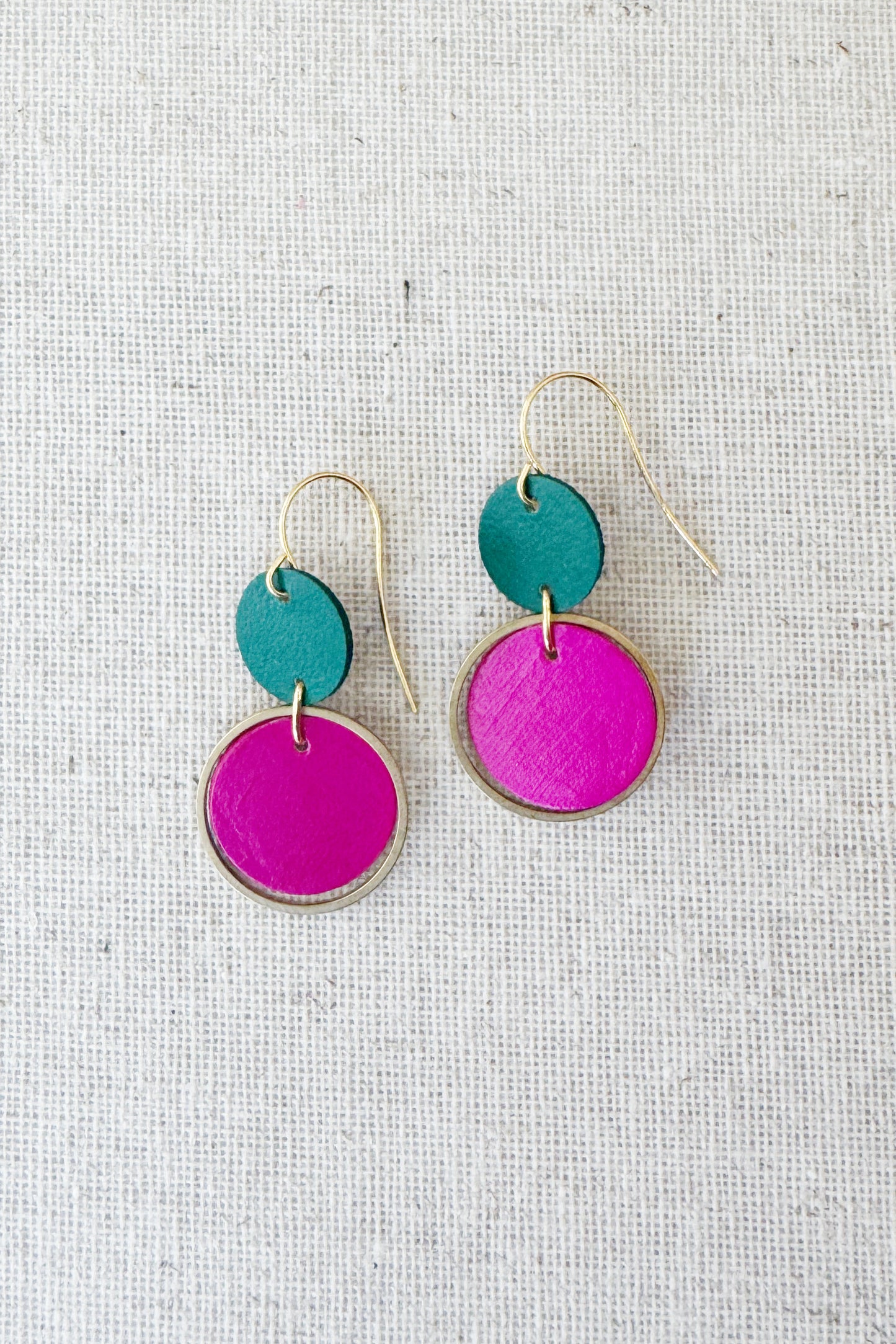 Two-Tone Orbit Earrings - several colour options