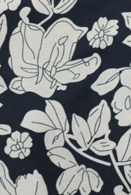 Tangente Marney Tank Top, Navy Floral fabric swatch