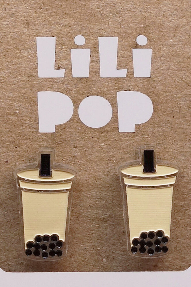 Lili0934 Bubble Tea Stud Earrings