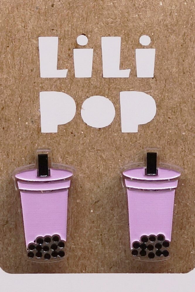 Lili0934 Bubble Tea Stud Earrings
