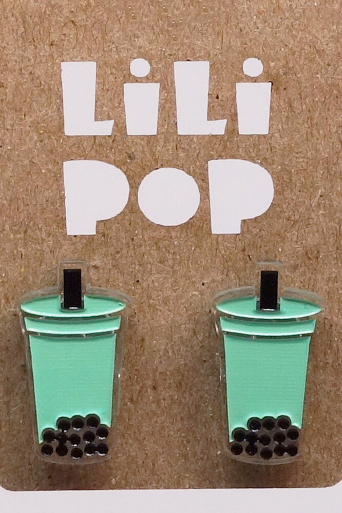 Lili0934 Bubble Tea Stud Earrings