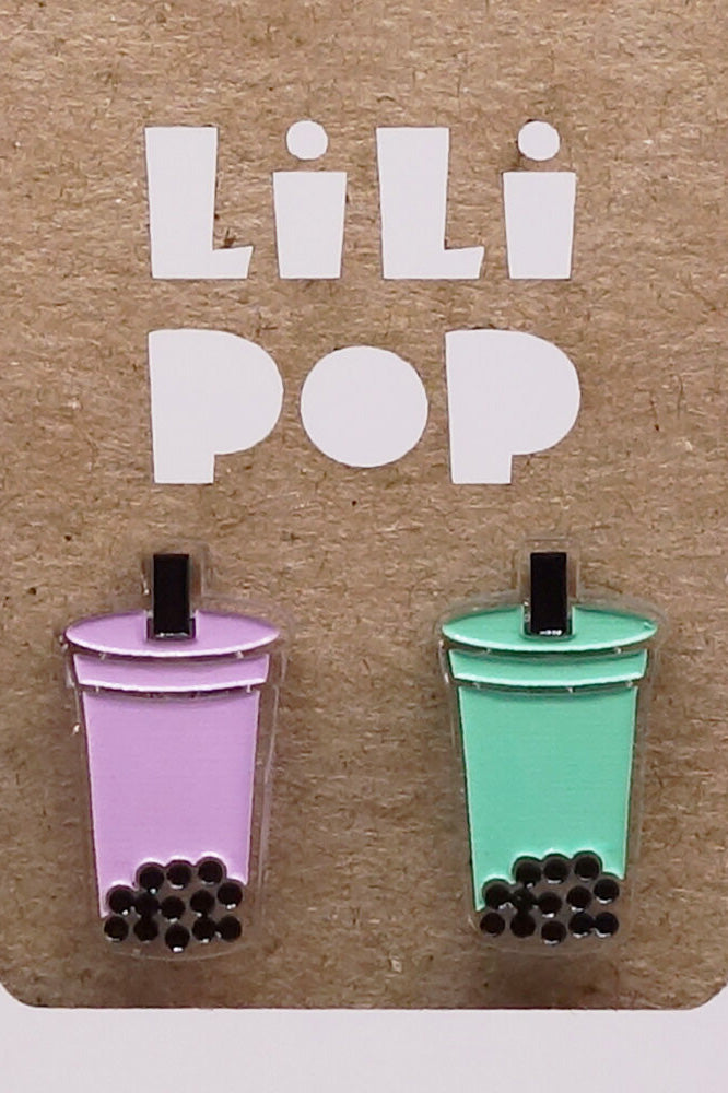 Lili0934 Bubble Tea Stud Earrings